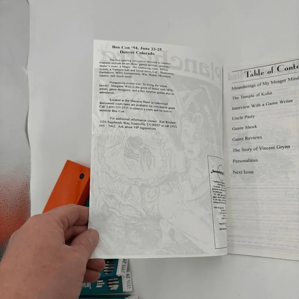 Planchette Number 1 March 1995 by Hell's Peak Publishing RARE‎ Piece of Gaming